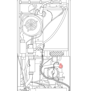 8716122264 - WORCESTER - Greenstar Junior - Greenstar 24 i Junior HE - Flow Turbine Adaptor